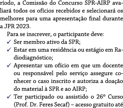 r odo, a Comiss o do Concurso SPR AIRP avaliar todos os of cios recebidos e selecionar  os melhores para uma apresen...