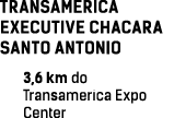 TRANSAMERICA EXECUTIVE CHACARA SANTO ANTONIO 3,6 km do Transamerica Expo Center