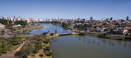 Aerial View of the City of Sao Jose do Rio Preto in Sao Paulo in Brazil.
