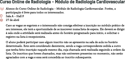Curso Online de Radiologia M dulo de Radiologia Cardiovascular ￼ Alunos do Curso Online de Radiologia – M dulo de Rad...